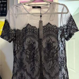 BKE Buckle Elegant Black Lace Women Top- NWT!!